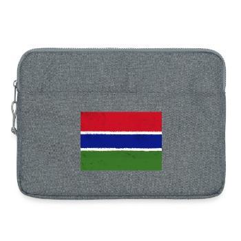 Le drapeau de la Gambie – un symbole d’unité - Sacoche pour ordinateur portable 15 pouces - gris chiné - Devant