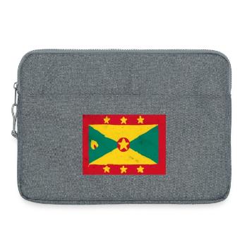 Drapeau de Grenade – Île colorée - Sacoche pour ordinateur portable 15 pouces - gris chiné - Devant