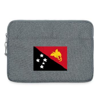 Flag of Papua New Guinea - Laptop bag 15" - heather grey - Front