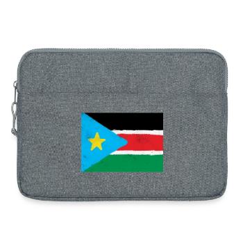 Flagge des Südsudan - Laptoptasche 15" - Grau meliert - Vorne