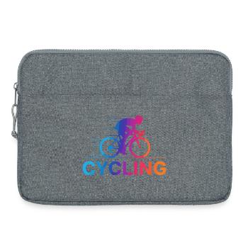 Lebendiger Radverlauf - Laptoptasche 15" - Grau meliert - Vorne