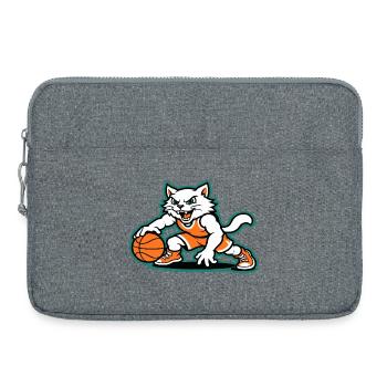 Basketball Cat Dunk - Laptop bag 15" - heather grey - Front