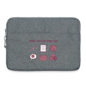 Choses que je fais pendant mon temps libre Amant drôle du crochet - Sacoche pour ordinateur portable 15 pouces - gris chiné - Devant