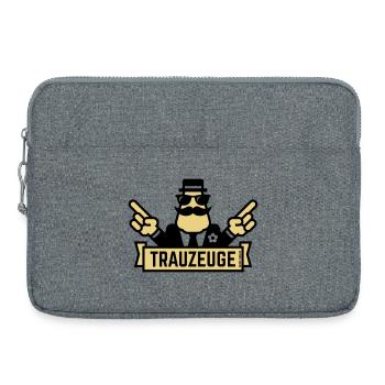 Signe de la main de garçon d’honneur (enterrement de vie de garçon / enterrement de vie de garçon / 2C) - Sacoche pour ordinateur portable 15 pouces - gris chiné - Devant