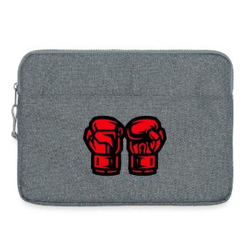 Boxhandschuhe Symbol Boxen - Laptoptasche 15" - Grau meliert - Vorne