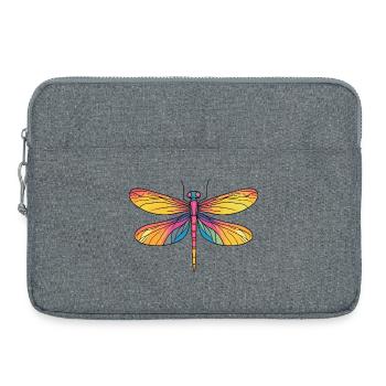 Regenbogen Libellenflügel - Laptoptasche 15" - Grau meliert - Vorne