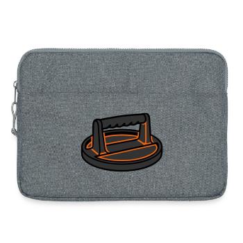 Burgerpresse Smashburger Grillen Foodtruck - Laptoptasche 15" - Grau meliert - Vorne