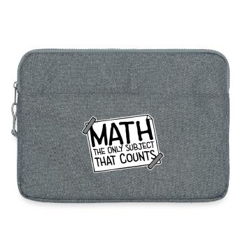 Math The Only Subject That Counts Nerd Mathe Logo - Laptoptasche 15" - Grau meliert - Vorne
