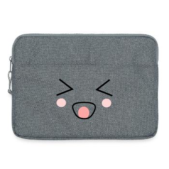Kawaii Gesicht Kawaii Kostüm Kawaii - Laptoptasche 15" - Grau meliert - Vorne