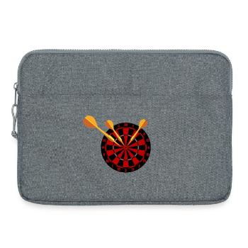 Darts Arrows and Dartboard - Laptop bag 15" - heather grey - Front