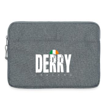 Derry Ireland Distressed Wordmark - Laptop bag 15" - heather grey - Front