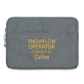 Snowplow Operator Powered Coffee Schneepflugfahrer - Laptoptasche 15" - Grau meliert - Vorne