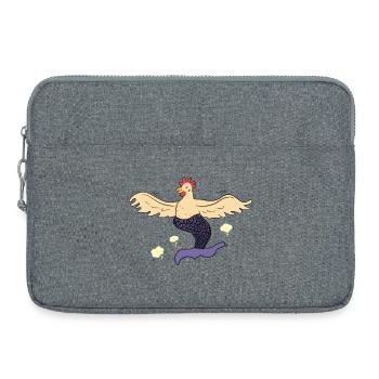 Glückliche Henne-Meerjungfrau - Laptoptasche 15" - Grau meliert - Vorne