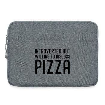 Introverti Mais Fan De Pizza - Sacoche pour ordinateur portable 15 pouces - gris chiné - Devant