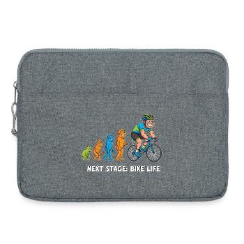 Évolution vers la vie vélo-vélo - Sacoche pour ordinateur portable 15 pouces - gris chiné - Devant