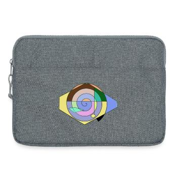 Spirale Farbspaß Geometrie - Laptoptasche 15" - Grau meliert - Vorne