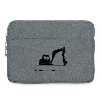Bagger Custom – Schwere Maschinen - Laptoptasche 15" - Grau meliert - Vorne