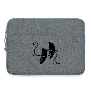 Maske, Masken, Maskierte, - Laptoptasche 15" - Grau meliert - Vorne
