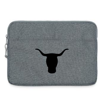 tête bull - Sacoche pour ordinateur portable 15 pouces - gris chiné - Devant
