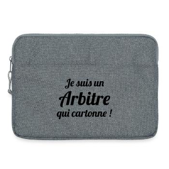 Referee - Schiedsrichter Arbitre - Sport - Match - Laptoptasche 15" - Grau meliert - Vorne