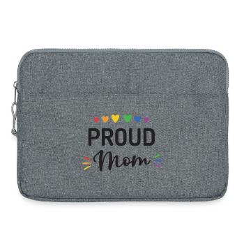 Maman fière - Sacoche pour ordinateur portable 15 pouces - gris chiné - Devant