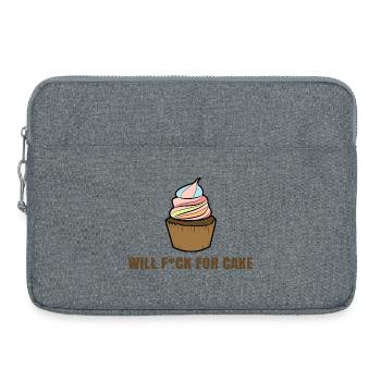 Süßigkeiten Cupcake Lecker Nachspeise Statement - Laptoptasche 15" - Grau meliert - Vorne