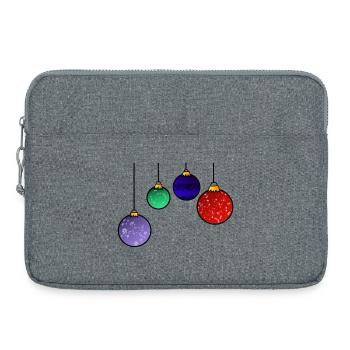 Christmas tree baubles - Christmas decoration - Laptop bag 15" - heather grey - Front