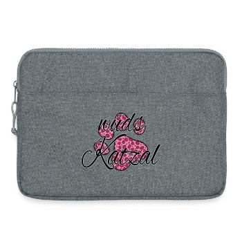 wüds Katzal-wilde Katze, Österreichischer Dialekt - Laptoptasche 15" - Grau meliert - Vorne