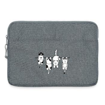 Chat de lessive - Sacoche pour ordinateur portable 15 pouces - gris chiné - Devant