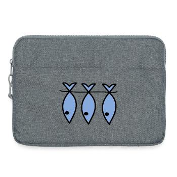 FISH. APRIL FOOLS. HUMOR. SEA. OCEAN - Laptop bag 15" - heather grey - Front