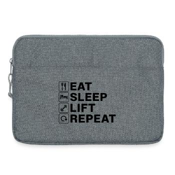 Manger Sleep Lift Répéter Citation d’amateur de gym - Sacoche pour ordinateur portable 15 pouces - gris chiné - Devant