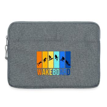 Wakeboarden in bunten Farben - Laptoptasche 15" - Grau meliert - Vorne
