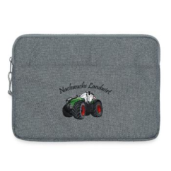 Nachwuchs Landwirt Traktor Fan rote Felgen - Laptoptasche 15" - Grau meliert - Vorne