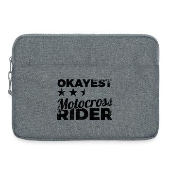 Drôle de pilote de motocross - Sacoche pour ordinateur portable 15 pouces - gris chiné - Devant