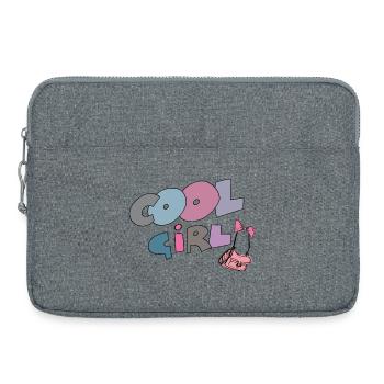 Fille cool - Sacoche pour ordinateur portable 15 pouces - gris chiné - Devant