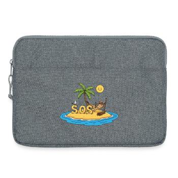 SOS – aus dem Paradies - Laptoptasche 15" - Grau meliert - Vorne