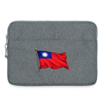 Drapeau de Taïwan - Sacoche pour ordinateur portable 15 pouces - gris chiné - Devant
