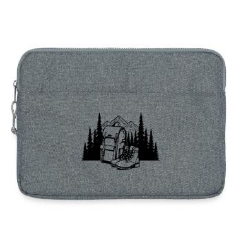 Absolut schwarz, wo alles anfängt - Laptoptasche 15" - Grau meliert - Vorne
