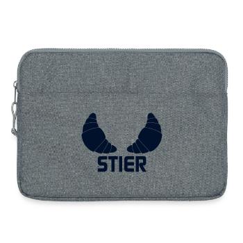 Sternzeichen Stier Croissants - Laptoptasche 15" - Grau meliert - Vorne