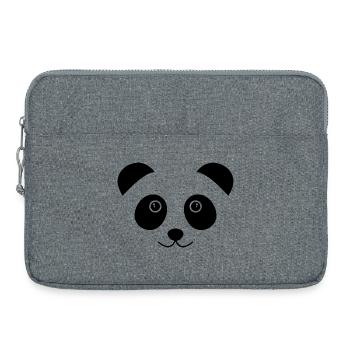 Panda-Gesicht - Laptoptasche 15" - Grau meliert - Vorne