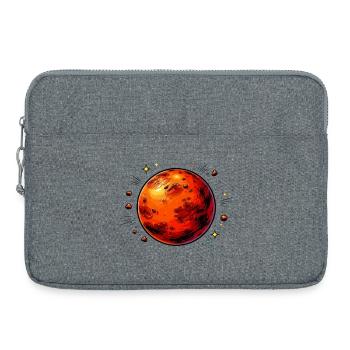 Planète rouge Mars - Sacoche pour ordinateur portable 15 pouces - gris chiné - Devant