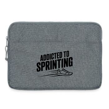 Addicted to Sprinting - Laptop bag 15" - heather grey - Front
