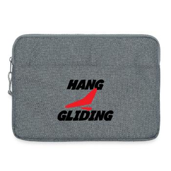 Hanggliding-Zentriertes Flügelabzeichen - Laptoptasche 15" - Grau meliert - Vorne
