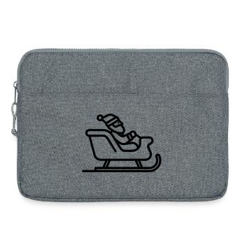 traîneau du Père Noël - Sacoche pour ordinateur portable 15 pouces - gris chiné - Devant