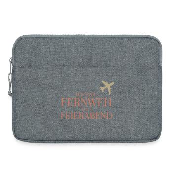  Ich Hab Fernweh Statt Feierabend Reise Spruch Für - Laptoptasche 15" - Grau meliert - Vorne