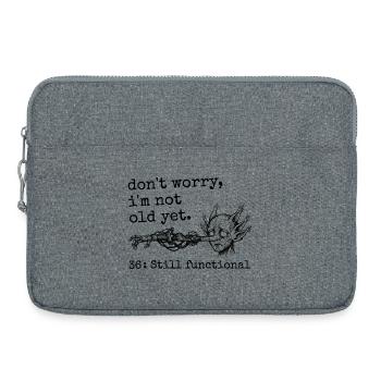 36e Anniversaire - Cadeau 36e anniversaire Humour  - Sacoche pour ordinateur portable 15 pouces - gris chiné - Devant