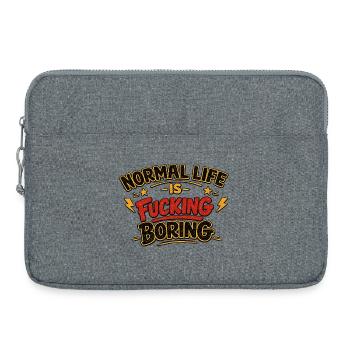 Normal Life Is Fucking Boring Vintage Statement - Sacoche pour ordinateur portable 15 pouces - gris chiné - Devant