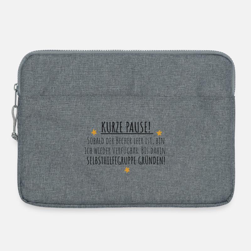 Kurze Pause - Laptoptasche 15" - Grau meliert