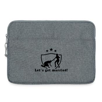 Let´s get married! - Sacoche pour ordinateur portable 15 pouces - gris chiné - Devant