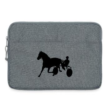 trabrennen traber pferdesport - Laptoptasche 15" - Grau meliert - Vorne